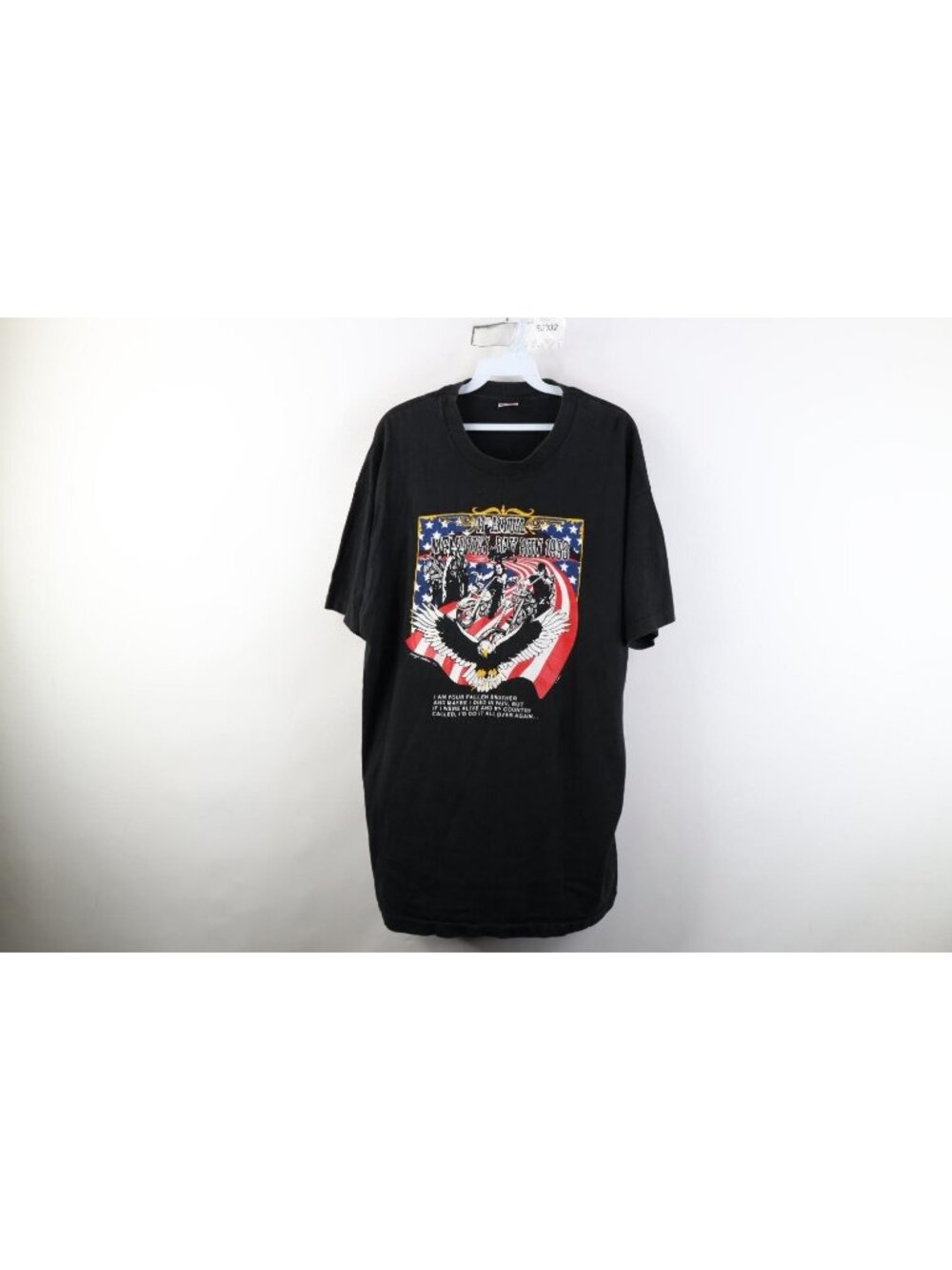 Vintage 90s Mens XL Faded Memorial Day Run Motorcycle Bike Rally T-Shirt USA